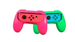 Держатель в форме геймпада Dobe Controller Grip For Joy-Con (2шт) Зелёный-Розовый