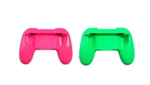Держатель в форме геймпада Dobe Controller Grip For Joy-Con (2шт) Зелёный-Розовый