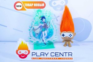Фигурка: Акрил Genshin Impact Venti (Венти) + Двойной Фон 15-18 см