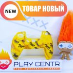 Чехол силиконовый для геймпада PS5 Желтый Камуфляж