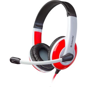 Гарнитура стерео DEFENDER Warhead G120, 2x3,5 jack, 2м, красный/белый
