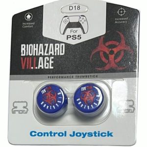 Накладки на стики Resident Evil Biohazard Village (синий) (Пластиковые)