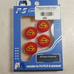 Резинка Grips на джойстик PS-5/PS-4/XBox (GP5-1611) (Superman) (Красный) (4 штуки)