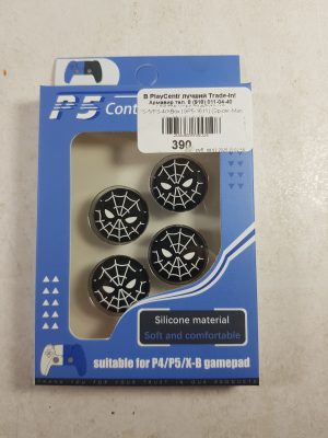 Резинка Grips на джойстик PS-5/PS-4/XBox (GP5-1611) (Spider-Man чёрная маска) (4 штуки)