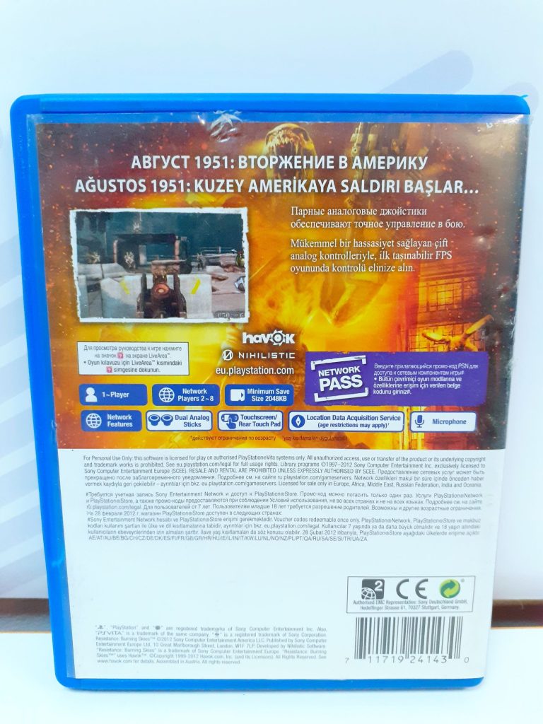 Resistance Burning Skies (PS Vita) б/у