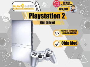 Sony Playstation 2 Slim (Chip Mod) Silver б/у