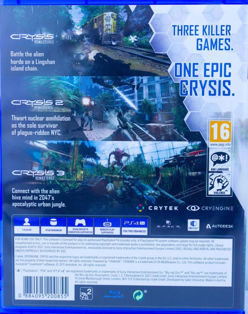 Crysis Remastered Trilogy (PS4) б/у
