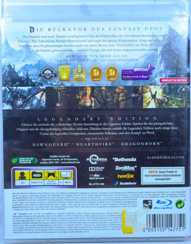 Skyrim Legendary Edition (PS3) б/у