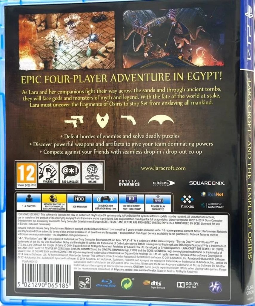 Lara Croft And The Temple Of Osiris (PS4) б/у