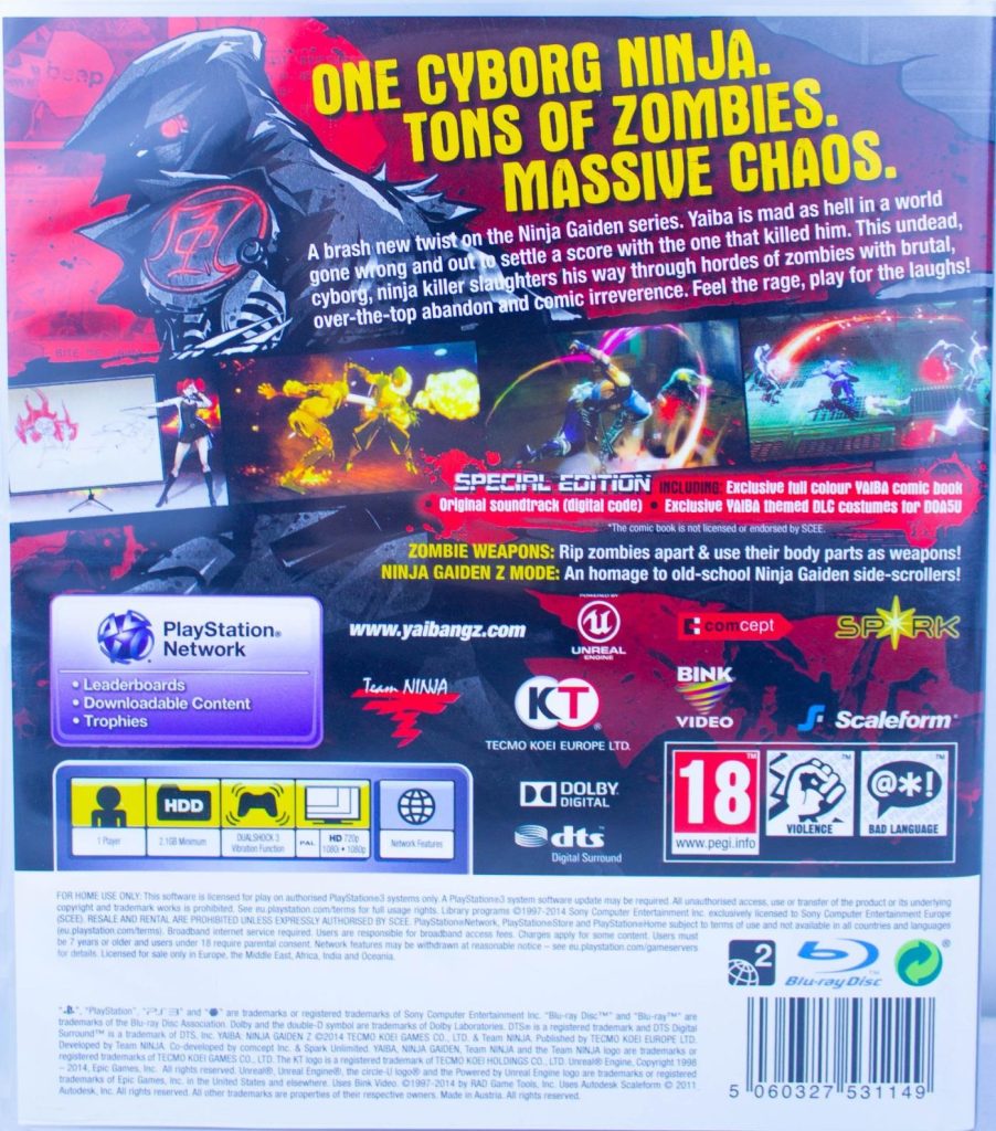 Yaiba: Ninja Gaiden Z (PS3) б/у