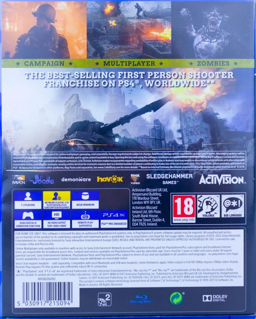Call of Duty WWII (Eng) (PS4) б/у
