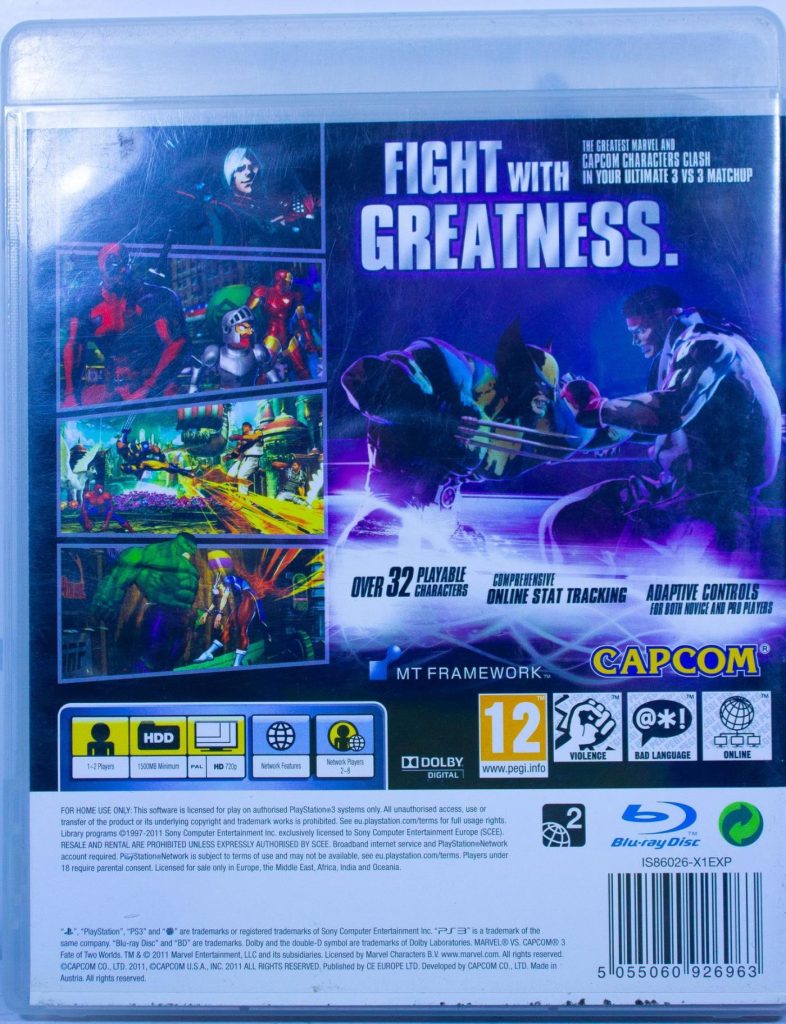 Marvel vs Capcom 3 (PS3) б/у