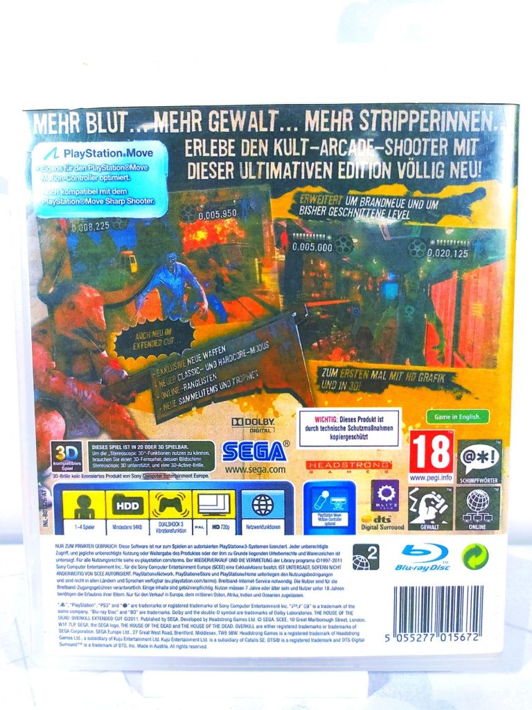 House of the Dead Overkill - Extended Cut (Move) (PS3) б/у