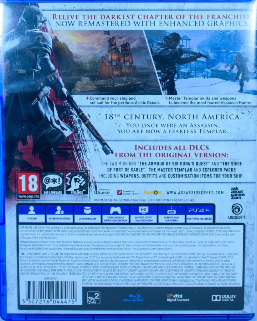 Assassin's Creed Изгой (Rogue) Обновленная версия (PS4) б/у