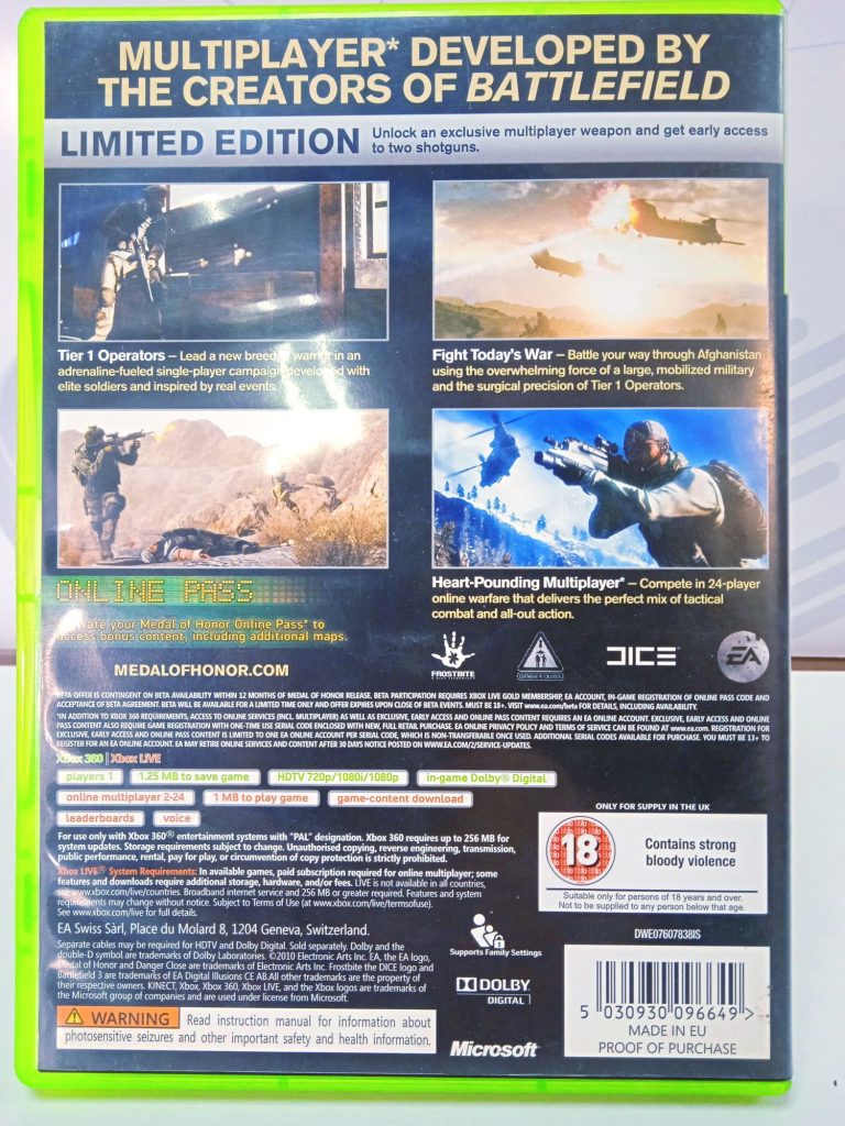 Medal Of Honor: Limited Edition (Xbox 360) б/у