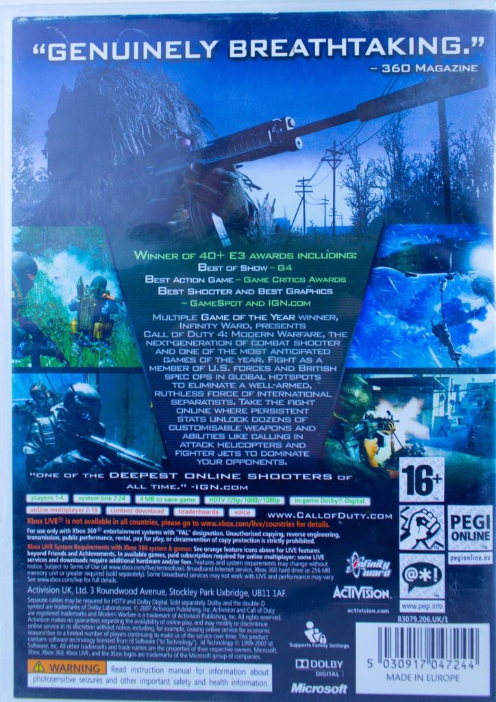 Call Of Duty 4: Modern Warfare (Xbox 360) б/у