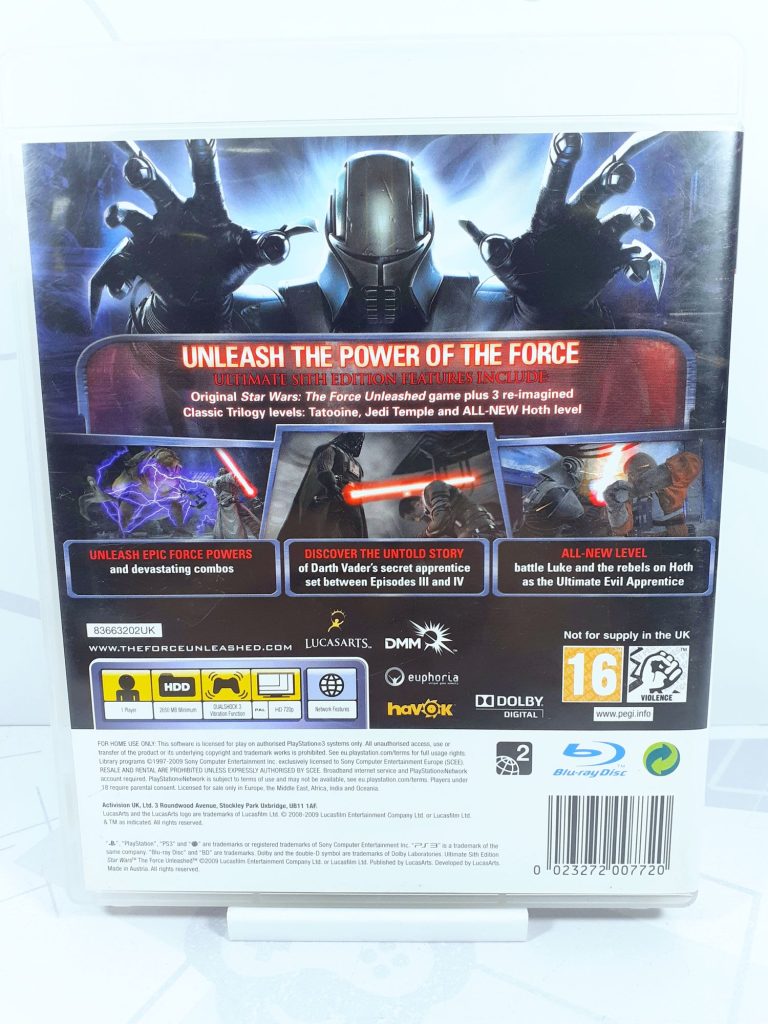 Star Wars: Force Unleashed Ultimate Sith Edition (PS3) б/у