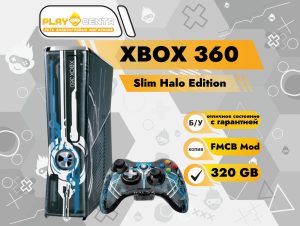 Xbox 360 Slim (FB mod) 320GB Halo Ed. б/у