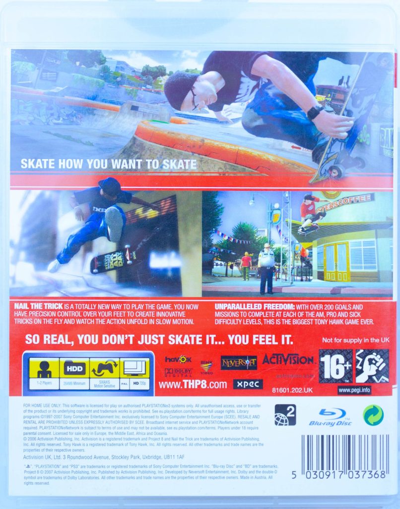 Tony Hawk's: Project 8 (PS3) б/у