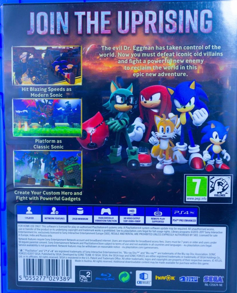 Sonic Forces (PS4) б/у