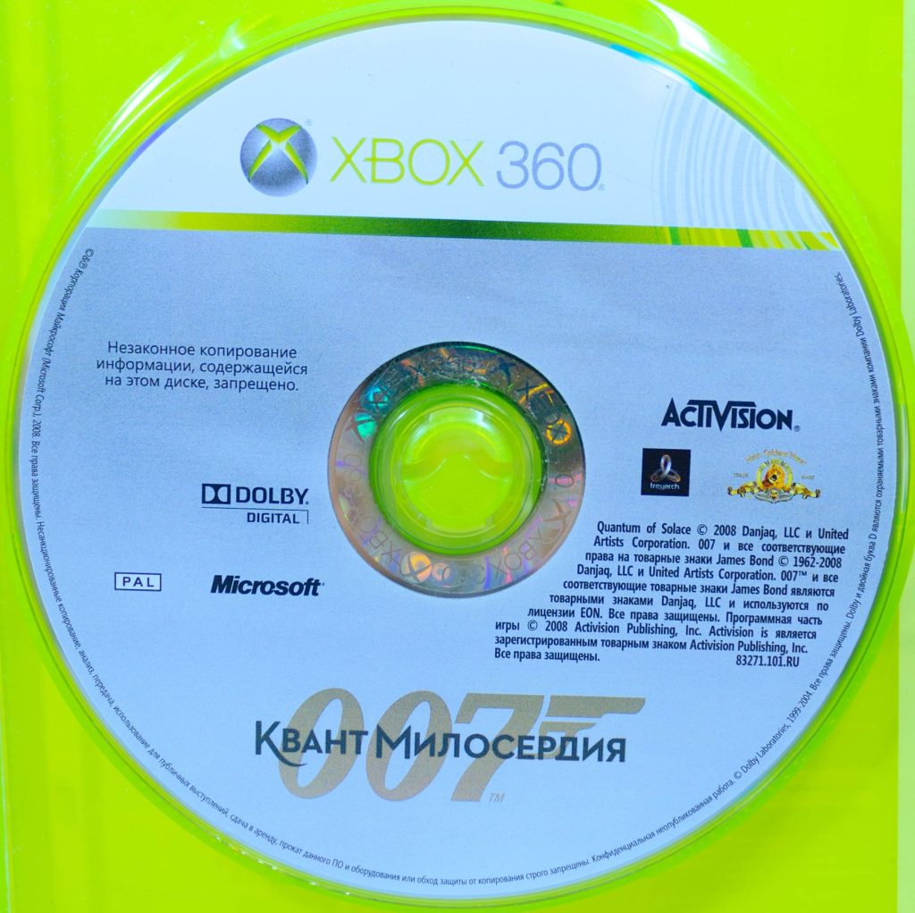 007 Квант Милосердия (Xbox 360) б/у