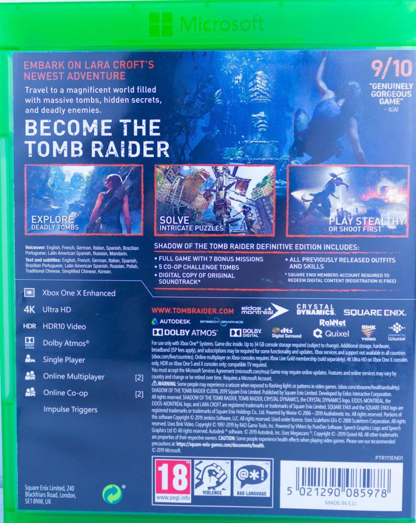 Shadow of the Tomb Raider (Xbox One) б/у