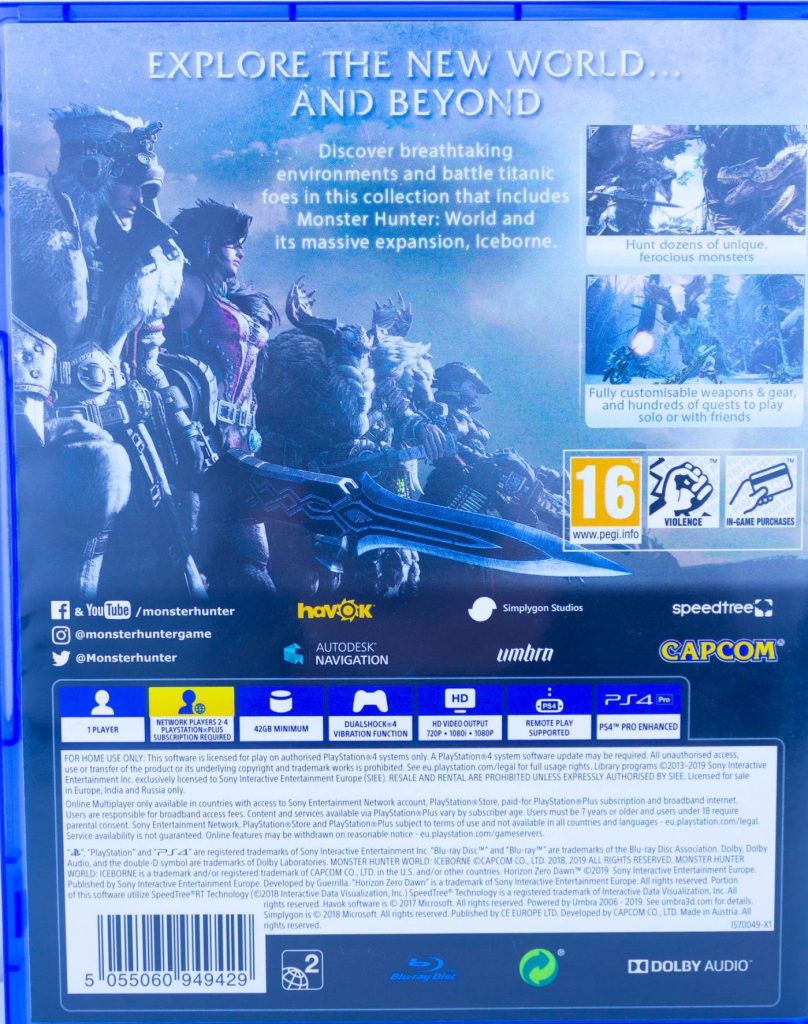 Monster Hunter World: Iceborne - Master Edition (PS4) б/у