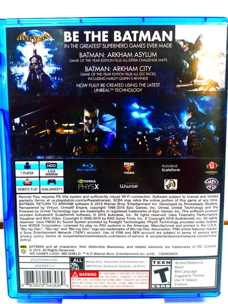 Batman Return to Arkham (PS4) б/у