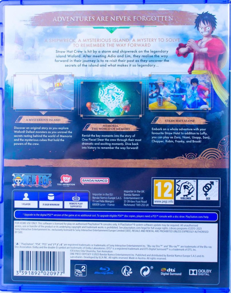 One Piece Odyssey (PS4) б/у