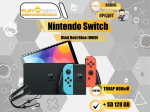 Nintendo Switch Oled (MOD) +128gb Red/Blue