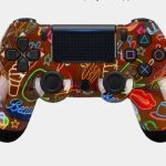 Геймпад Playstation 4 Реплика (Коричневый с неоном)