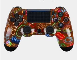 Геймпад Playstation 4 Реплика (Коричневый с неоном)