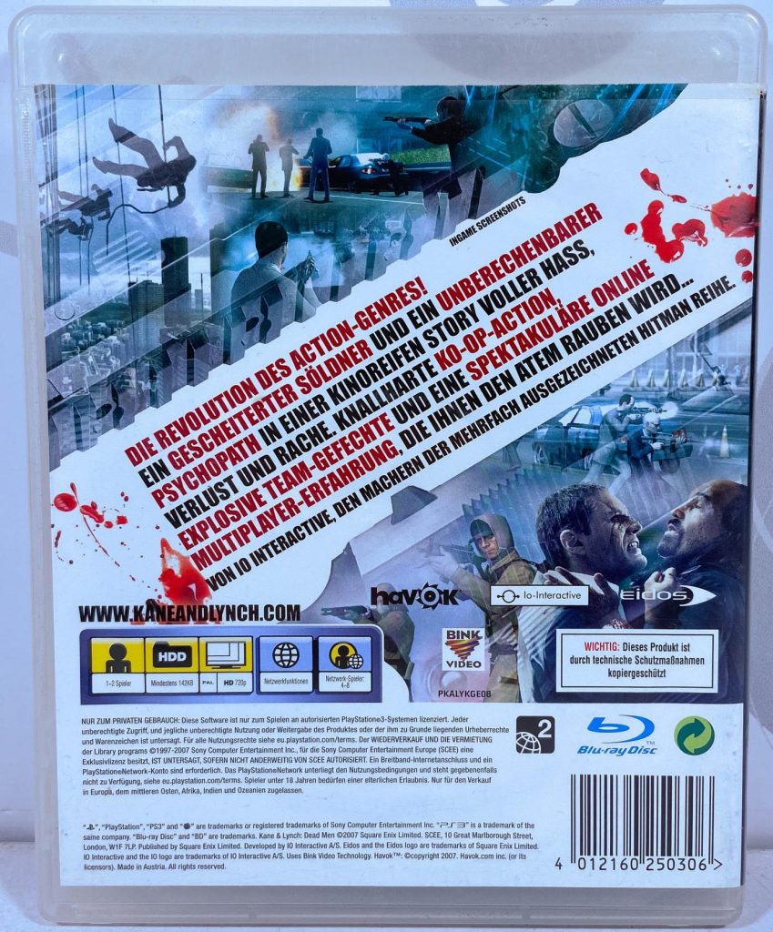 Kane & Lynch Dead Men (PS3) б/у