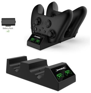 Зарядная станция для 2-x геймпадов Xbox Series S/X + 2 шт. АКБ 800 mAh (Dobe TYX-1817X)