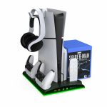 Зарядная станция PS5 Slim/Pro для 2-х геймпадов + охлаждающая подставка Dobe (TP5-357D)