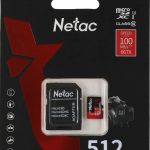 Карта памяти Netac P500 PRO MicroSDHC 512Gb Class 10 UHS-I 100MB/s