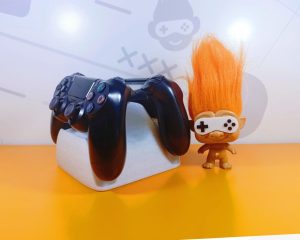 Держатель для 2 геймпадов PS4/PS5 (3D печать) белый