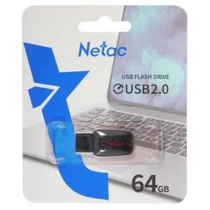 USB 2.0 Флеш - накопитель Netac 64Gb U197 (черно-красная)