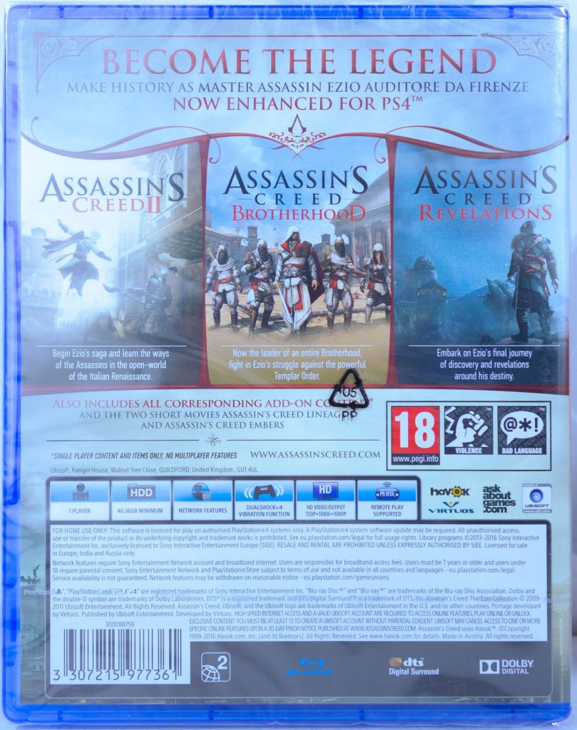 Assassin's Creed: Эцио Аудиторе Коллекция (Ezio Collection)(PS4)