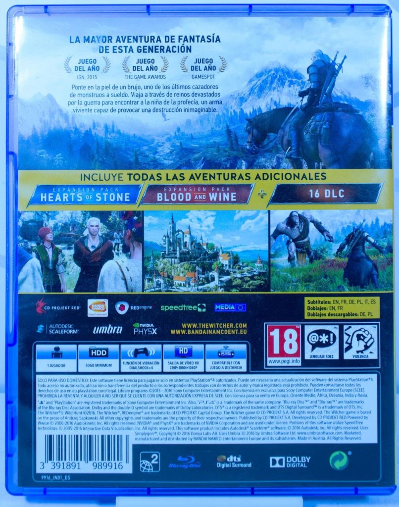Witcher 3 Wild Hunt GOTY Edition (Ведьмак 3 Дикая Охота Игра года) (Eng) (PS4) б/у