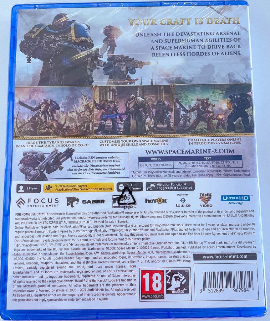 Warhammer 40000 Space Marine 2 (PS5)