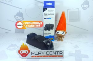 Зарядная станция 2 джойстиков PS4 +индикатор заряда Dobe TP4-889