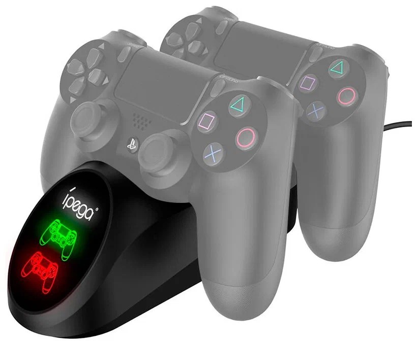 Зарядная станция 2 джойстиков PS4 +индикатор заряда Ipega PG-9180