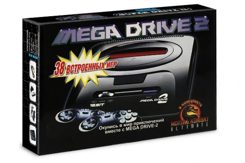 16bit Sega Mega Drive 2 HDMI (+38 игр с Mortal Kombat U3)