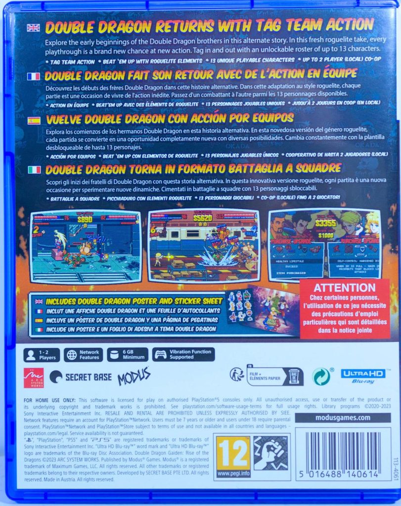 Double Dragon Gaiden Rise of the Dragons [Eng] (PS5) б/у