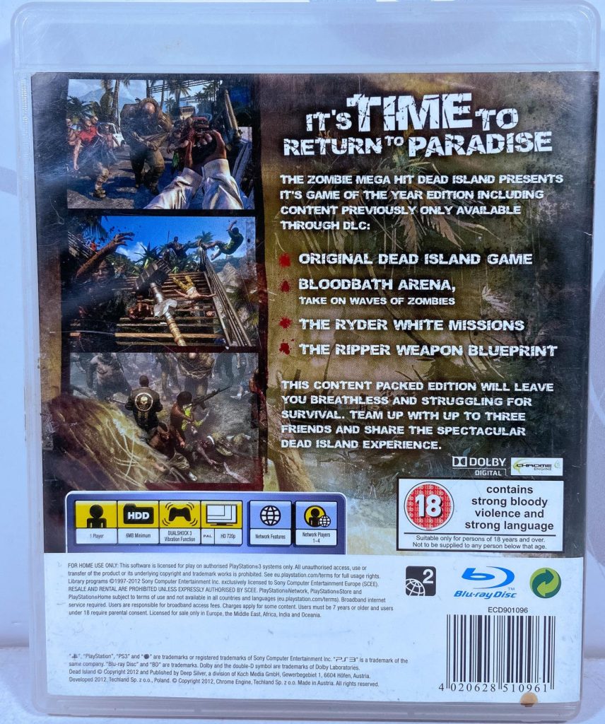 Dead Island Game of the Year Edition [Eng] (PS3) б/у
