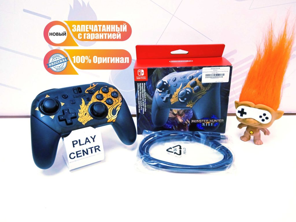 Геймпад Nintendo Switch Pro Controller [оригинал] Monster Hunter Rise Новый