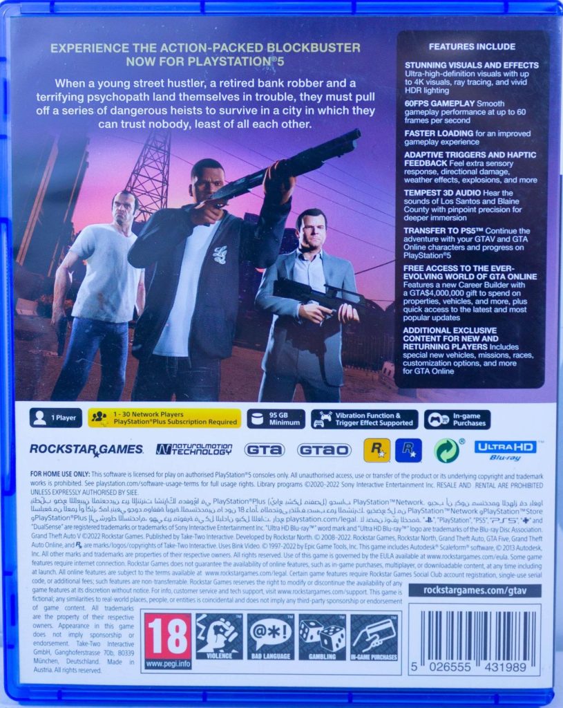 Grand Theft Auto V (GTA 5) [рус.субтитры] (PS5) б/у