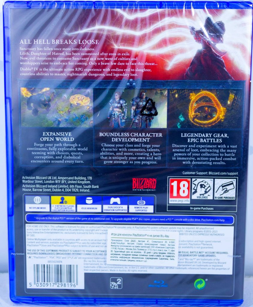 Diablo IV (4) Cross Gen Bundle [Сетевая игра,рус.озвучка] (PS4)