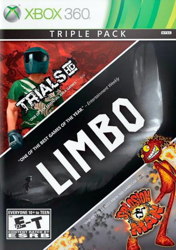 3in1 Limbo + Trials + Splosion Man (Xbox 360) б/у